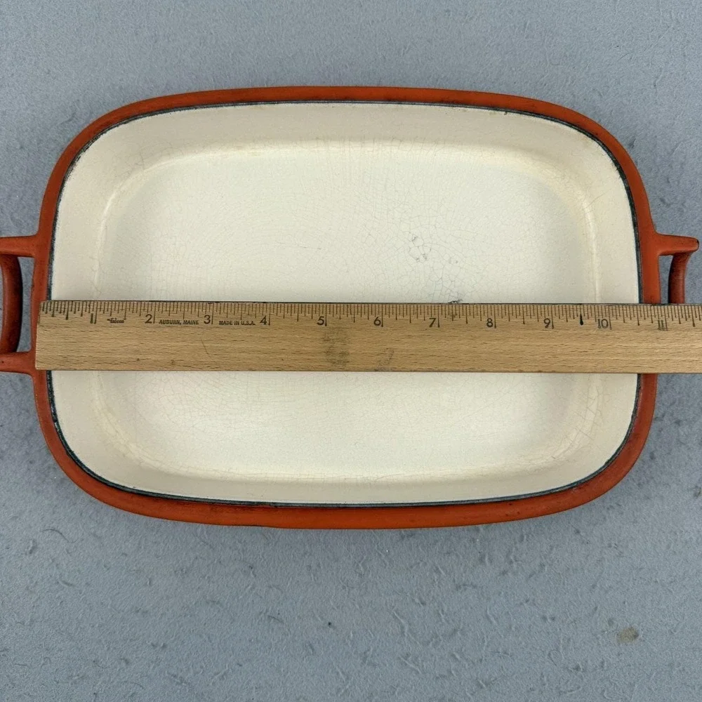 Dansk Orecast Rectangular Skillet Lid Baker‎ Orange Quistgaard JHQ As-Is